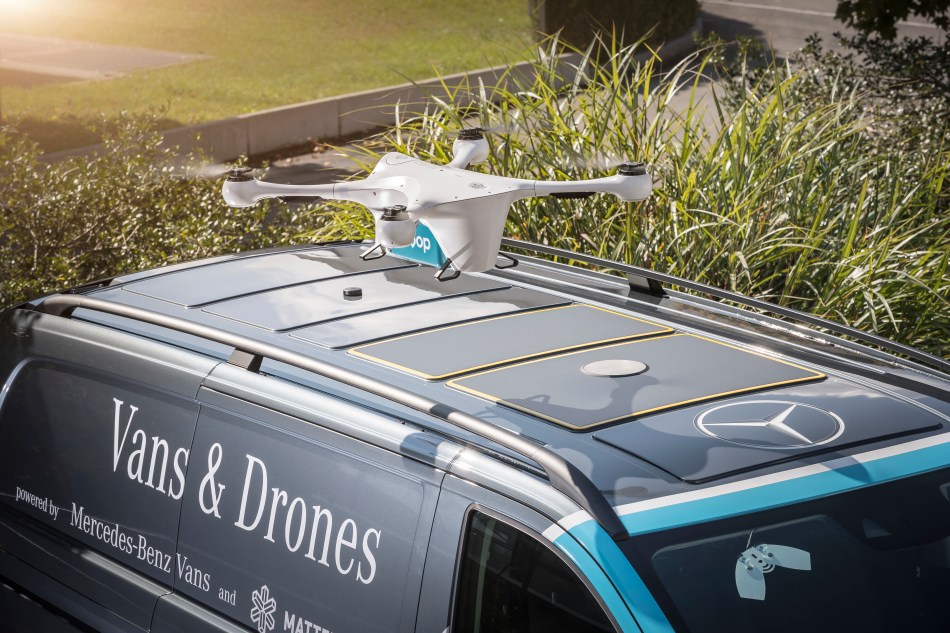 Vans & Drones in Zürich: Mercedes-Benz Vans, Matternet und siroop starten Pilotprojekt zur On-Demand-Lieferung von e-Commerce-Produkten