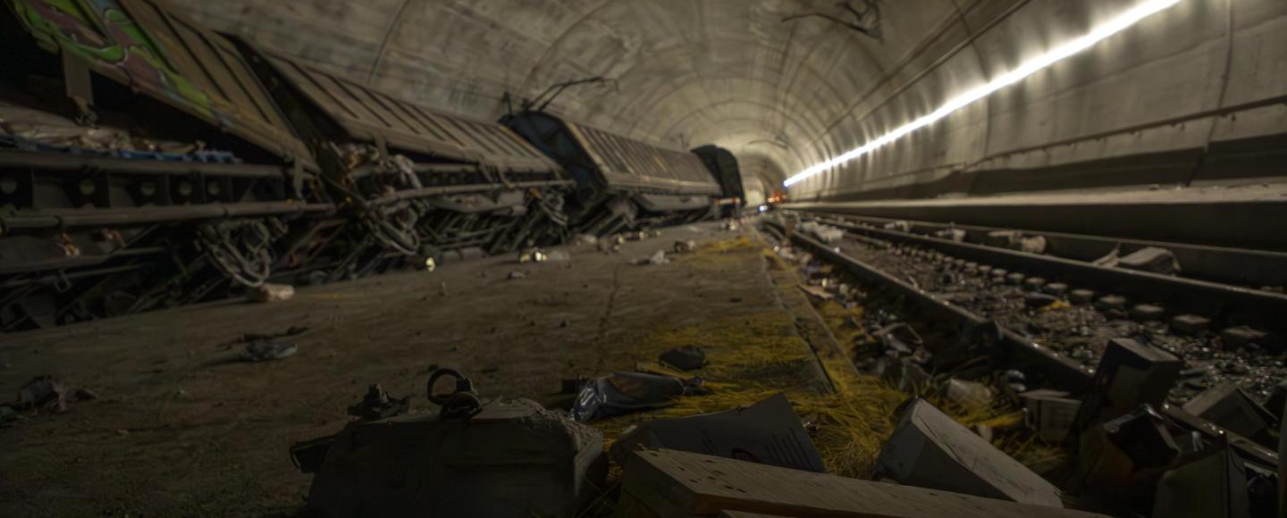 Entgleisung Güterzug im Gotthard Basistunnel der SBB
